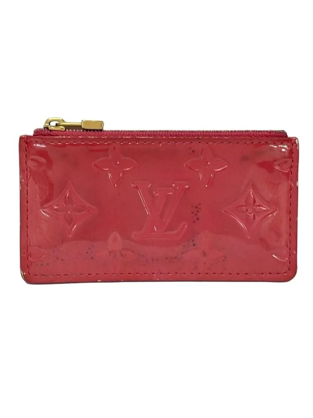 Louis Vuitton Coin Case Monogram Vernis Pochette Cles Franboise Leather